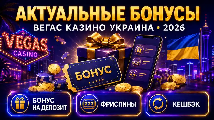 Актуальные бонусы Вегас казино Украина 2026: депозит, фриспины, кешбэк
