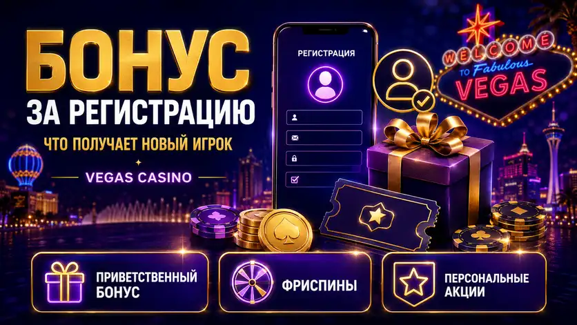 Приветственный бонус Vegas Casino за регистрацию